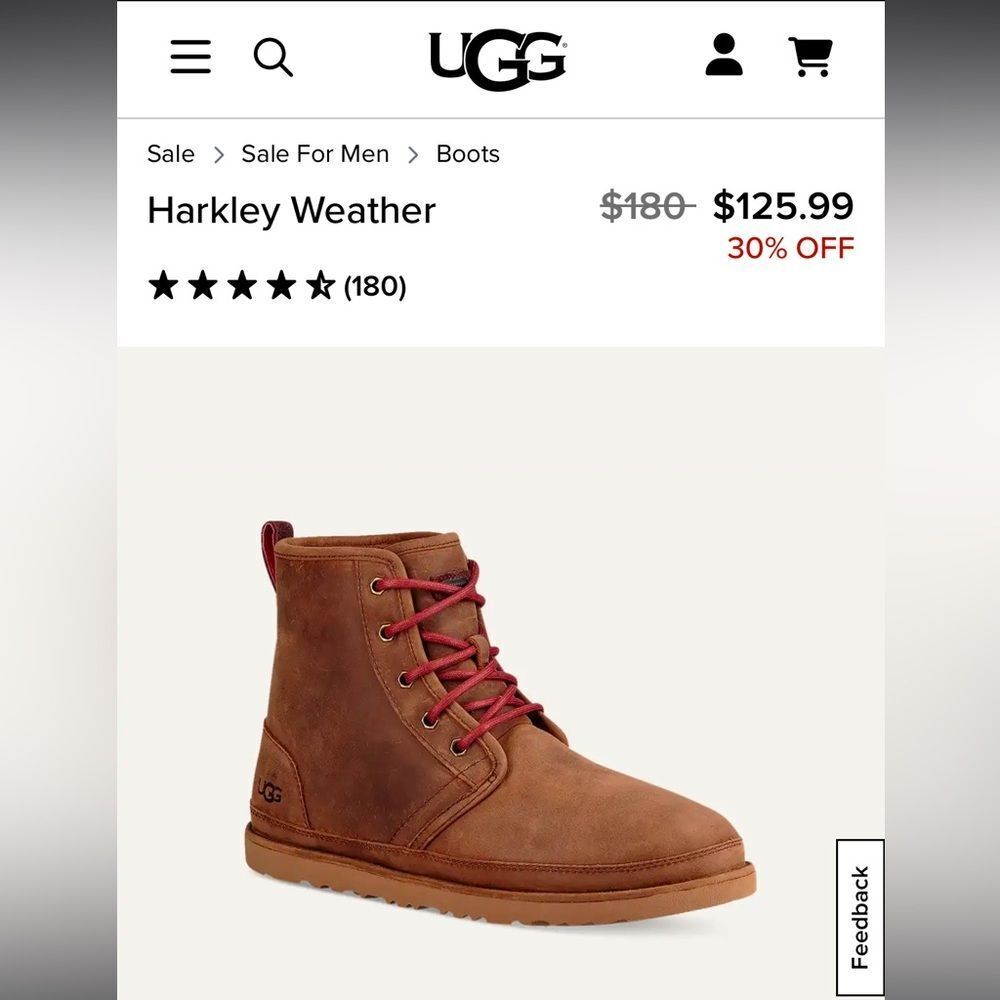 UGG Brown Boots with Red Laces
